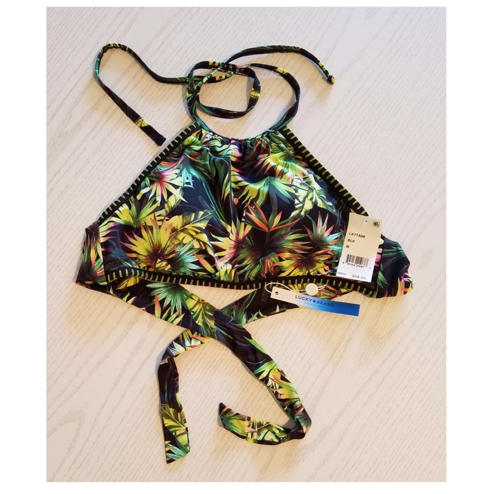 Coastal Palms High Neck Bikini Top by Lucky - Picture 6 of 8